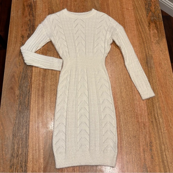 Dresses & Skirts - Cream Sweater Dress - Size Small - Never worn